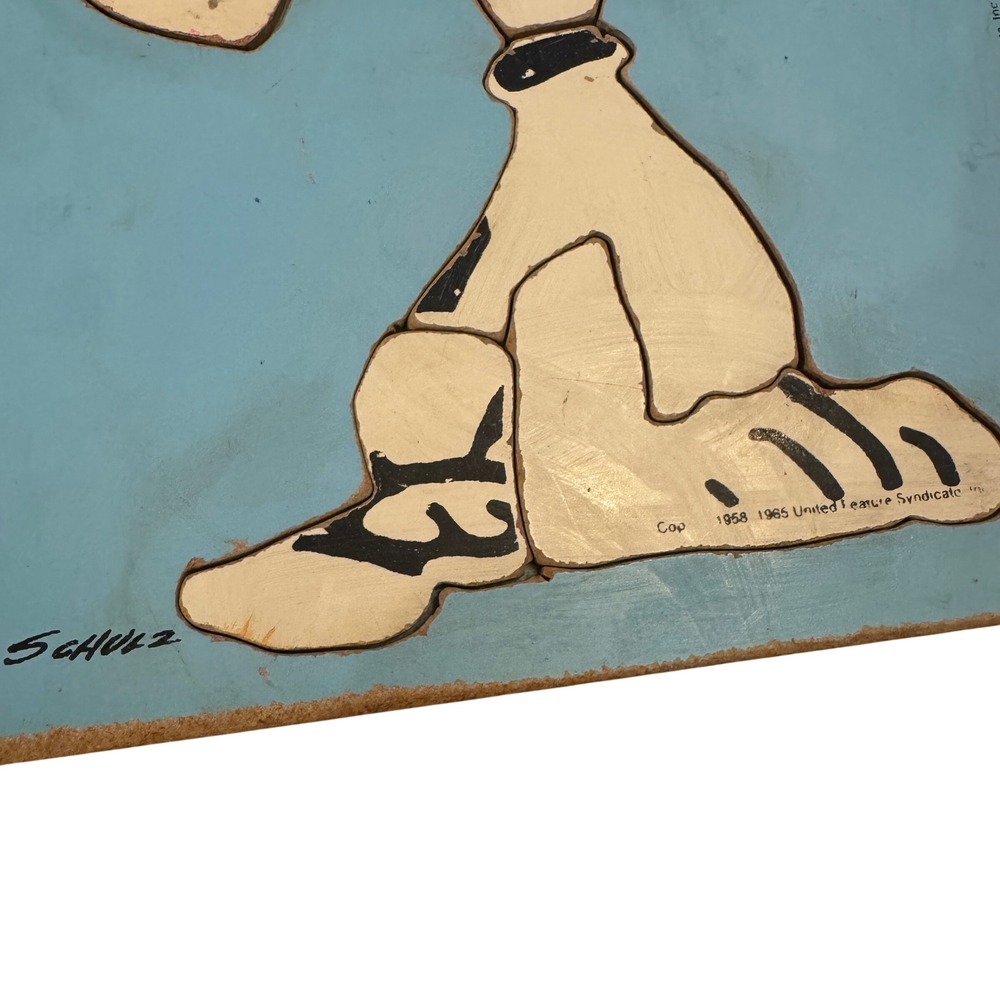 Playskool‎ Snoopy Woodstock Good Grief 7 Piece Wooden Puzzle 1958 1965 - Picture 6 of 6